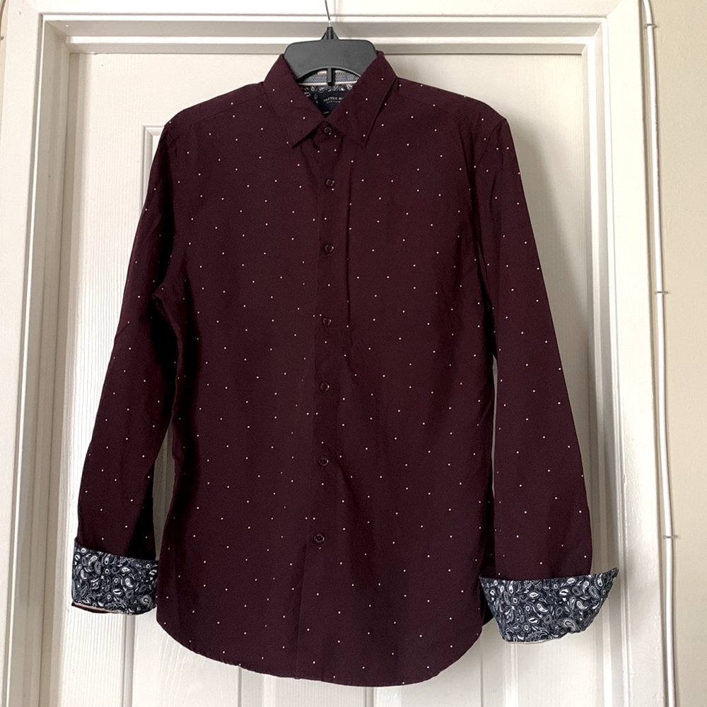 Cactus Man Button Down Slim Fit Shirt For Men’s Size M